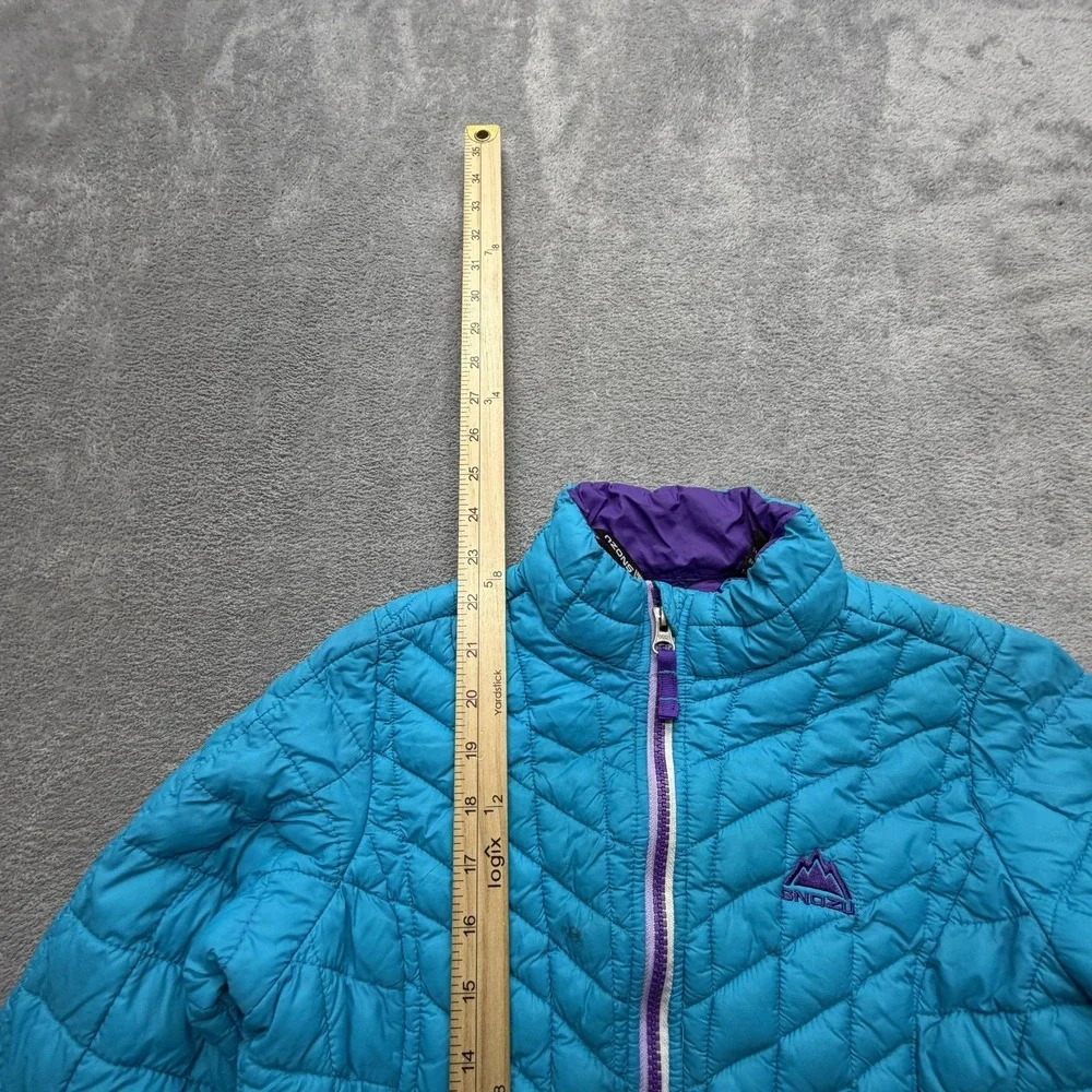 Snozu Jacket Girls Large‎ 14-16 Blue Quilted Puffer Full Zip Insulated Warm